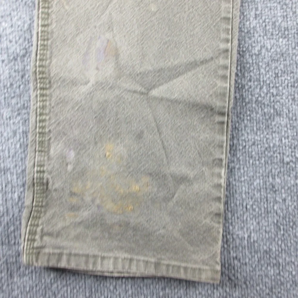 VINTAGE Dickies Jeans Men 32x31 Green‎ Straight Carpenter Distressed Work Y2K *